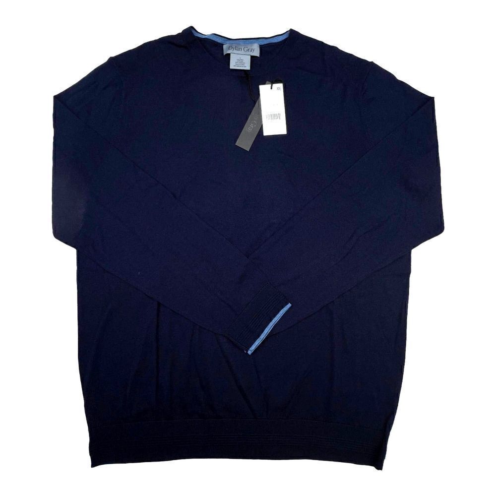 New Dylan Gray Men Navy Blue Sweatshirt Crew Neck Long Sleeve Pullover US L